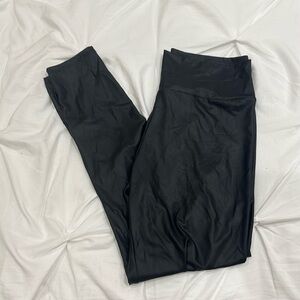Charlotte Russe black faux leather leggings- large